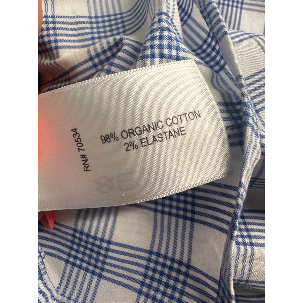 Orvis Button Down Shirt Mens XXL Blue White Plaid Active Fit LS - Picture 6 of 12